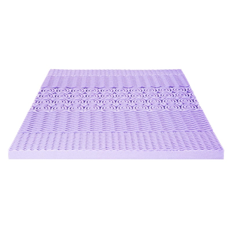 Mellow 3 Inch 5-Zone Memory Foam Mattress Topper, Soothing Lavender Infusion, Dorm Essentials, Twin - Image 4